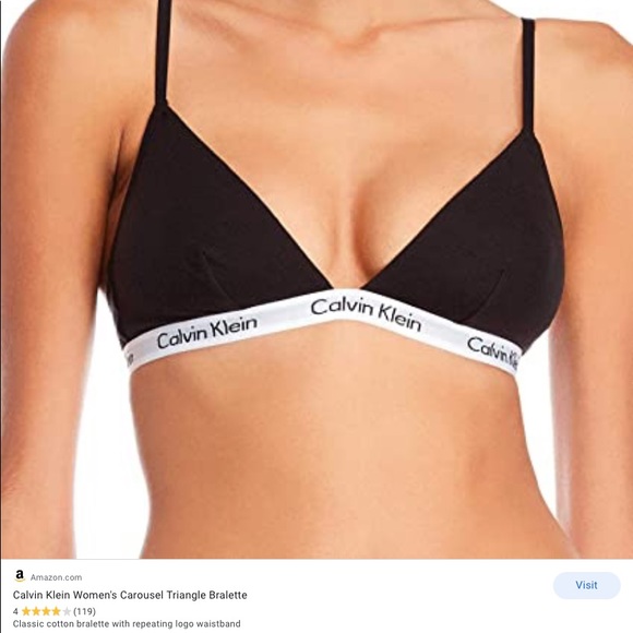 Calvin Klein women’s carousel triangle bralette - Picture 8 of 9